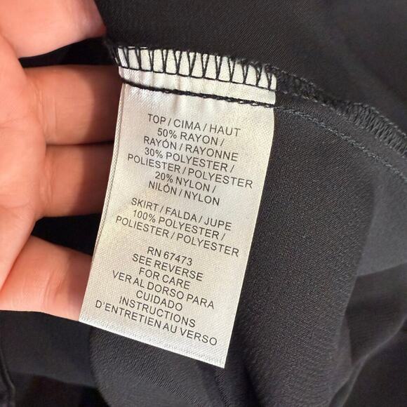 Taylor Knit Top Satin Skirt Maxi Dress, Black, Extra Small - Picture 5 of 5